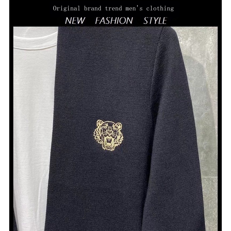 Áo Khoác cardigan Dệt Kim Thời Trang Xuân Thu Năm 2021 Phong Cách Hàn Quốc Giản Dị Cho Nam