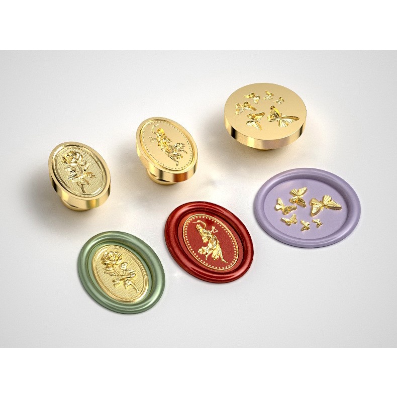 (Đặc Biệt) Mặt con dấu sáp niêm phong wax sealing vintage sang trọng (chưa kèm cán)