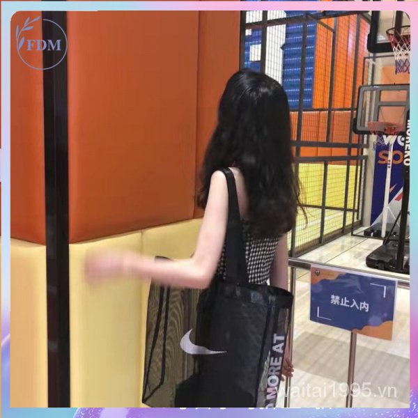 Túi xách vải lưới đơn giản phong cách thời trang hip hop