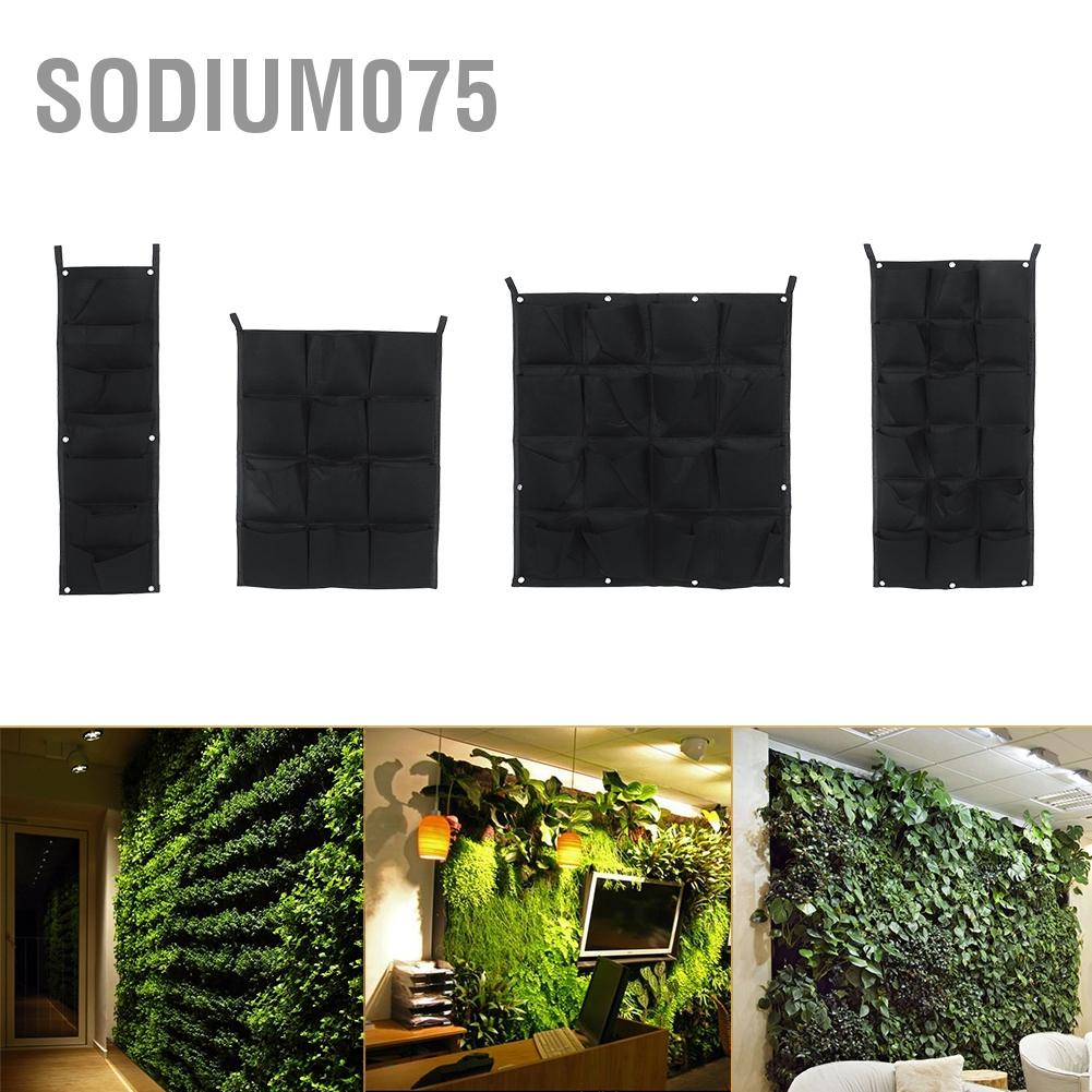 Sodium075 Vertical Felt Garden Plant Grow Container Bags Wall Hanging Planter