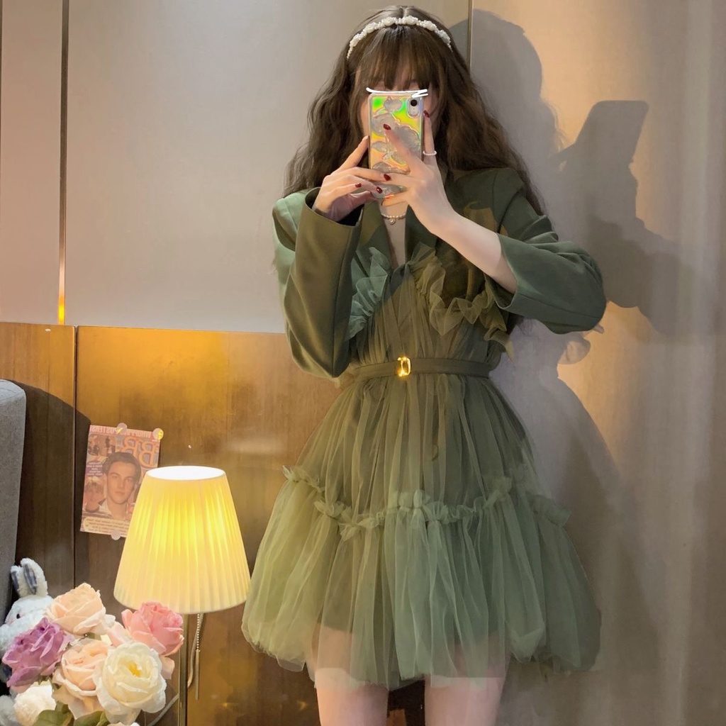 Áo Khoác Vest Tay Dài Phong Cách Hàn Quốc Thời Trang Mùa Xuân Mới 2022