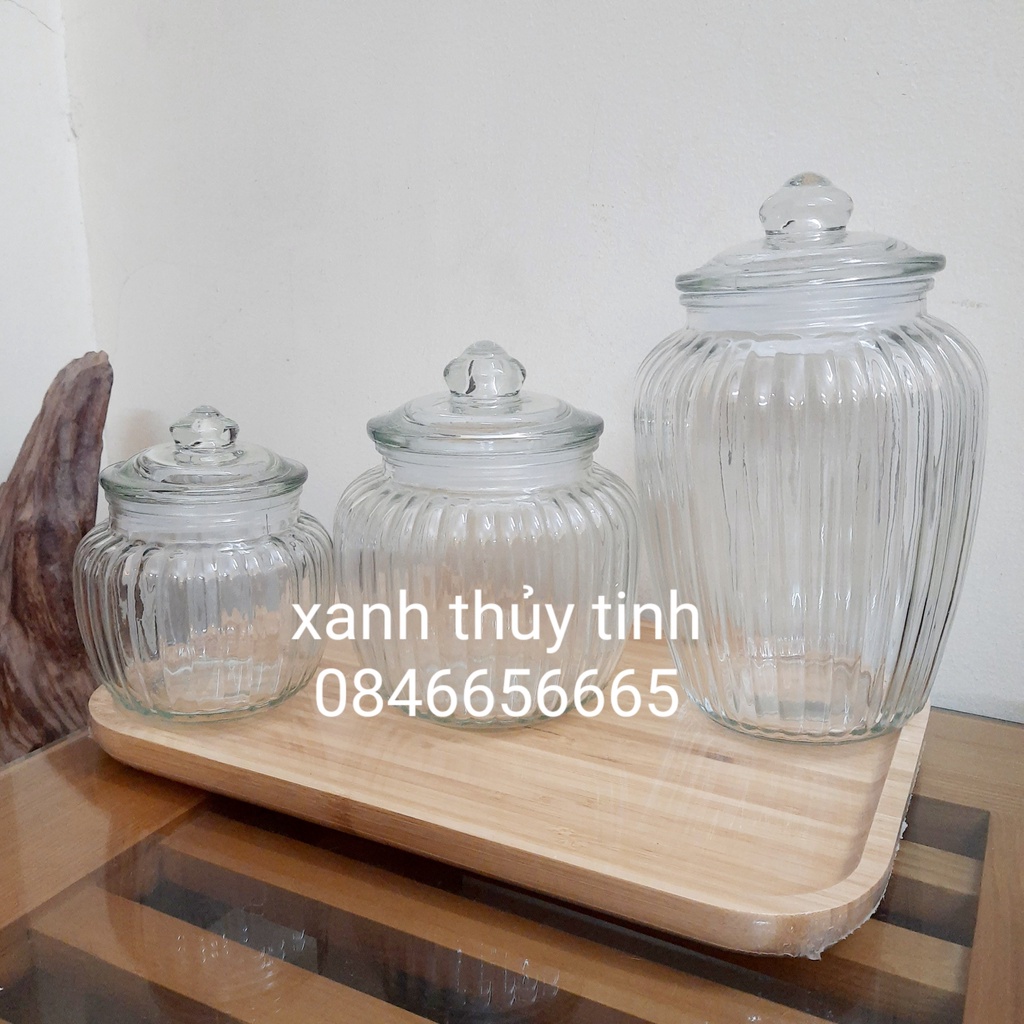 Hũ thủy tinh sọc mã 217 dung tích 1250ml