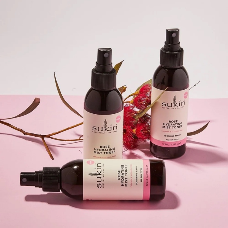 Nước Cân Bằng Da Sukin Rose Hydrating Mist Toner ( Dạng Xịt)