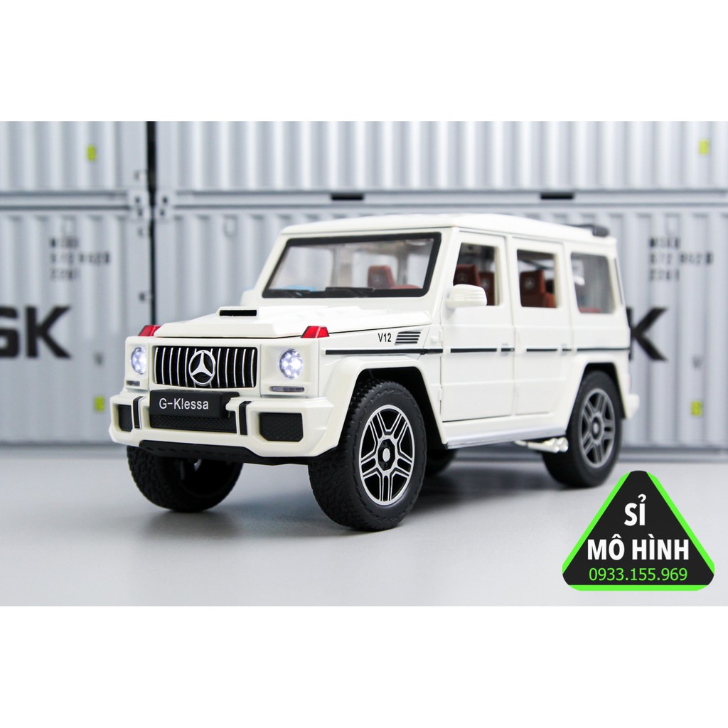 [ Sỉ Mô Hình ] Mô hình xe SUV Mercedes G63 G Klessa mở hết cửa 1:24 Trắng