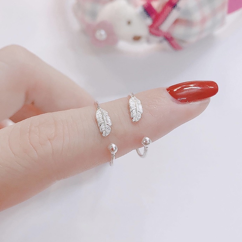 Nhẫn lông vũ bạc ta - Vàng Bạc Khải Khải