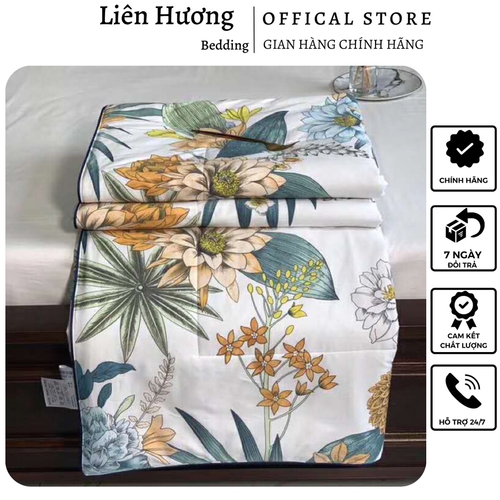 Chăn hè lụa tencel cao cấp, mềm trần hè mỏng mát lạnh chất liệu tencel 180s không xù,không nhăn kích thước 2mx2m3