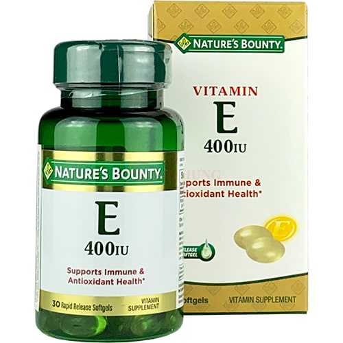 Viên uống Nature's Bounty Vitamin E 400IU hỗ trợ làm đẹp da