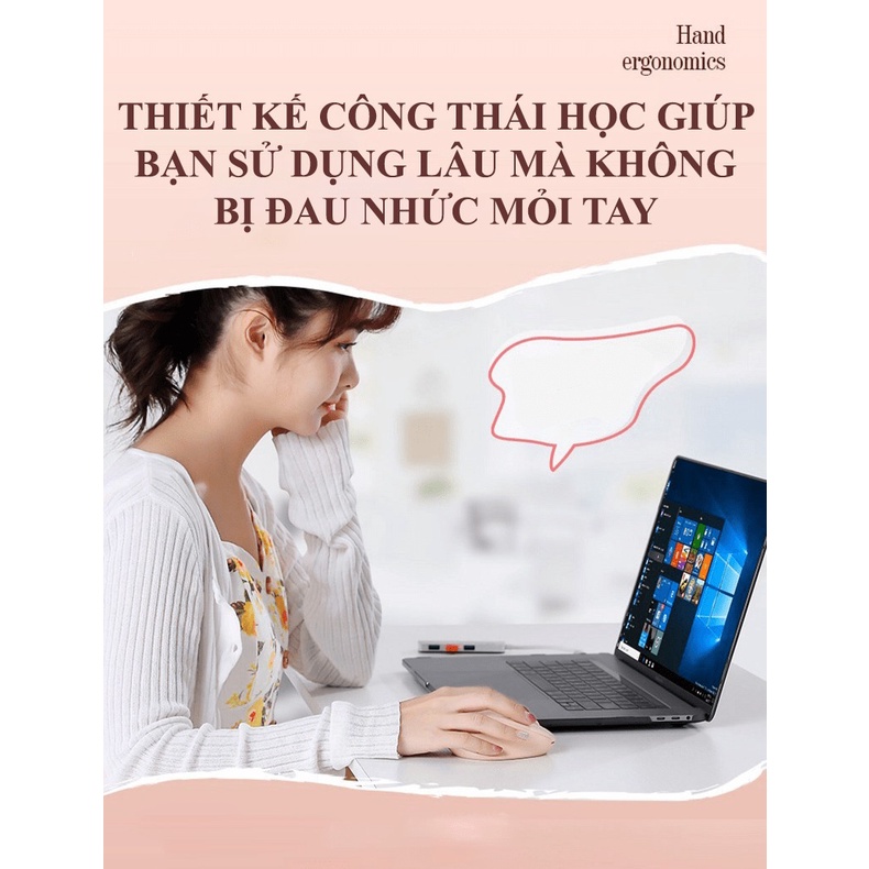 Chuột không dây INPHIC M8 với màu sắc nữ tính và thiết kế dễ thương kết nối bằng chip USB 2.4GHz - NK