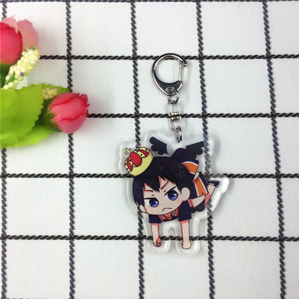 Móc Khóa Nhựa Acrylic Hình Anime Haikyuu Kozume Kenma Hinata Shoyo Yu Nishinoya 1