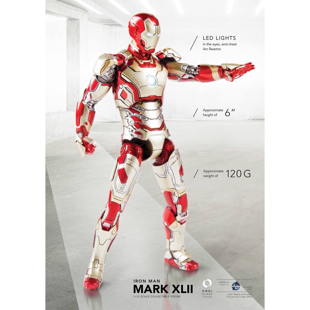Mô hình Comicave Iron Man Mark 42 MK42 Die-Cast 1/12