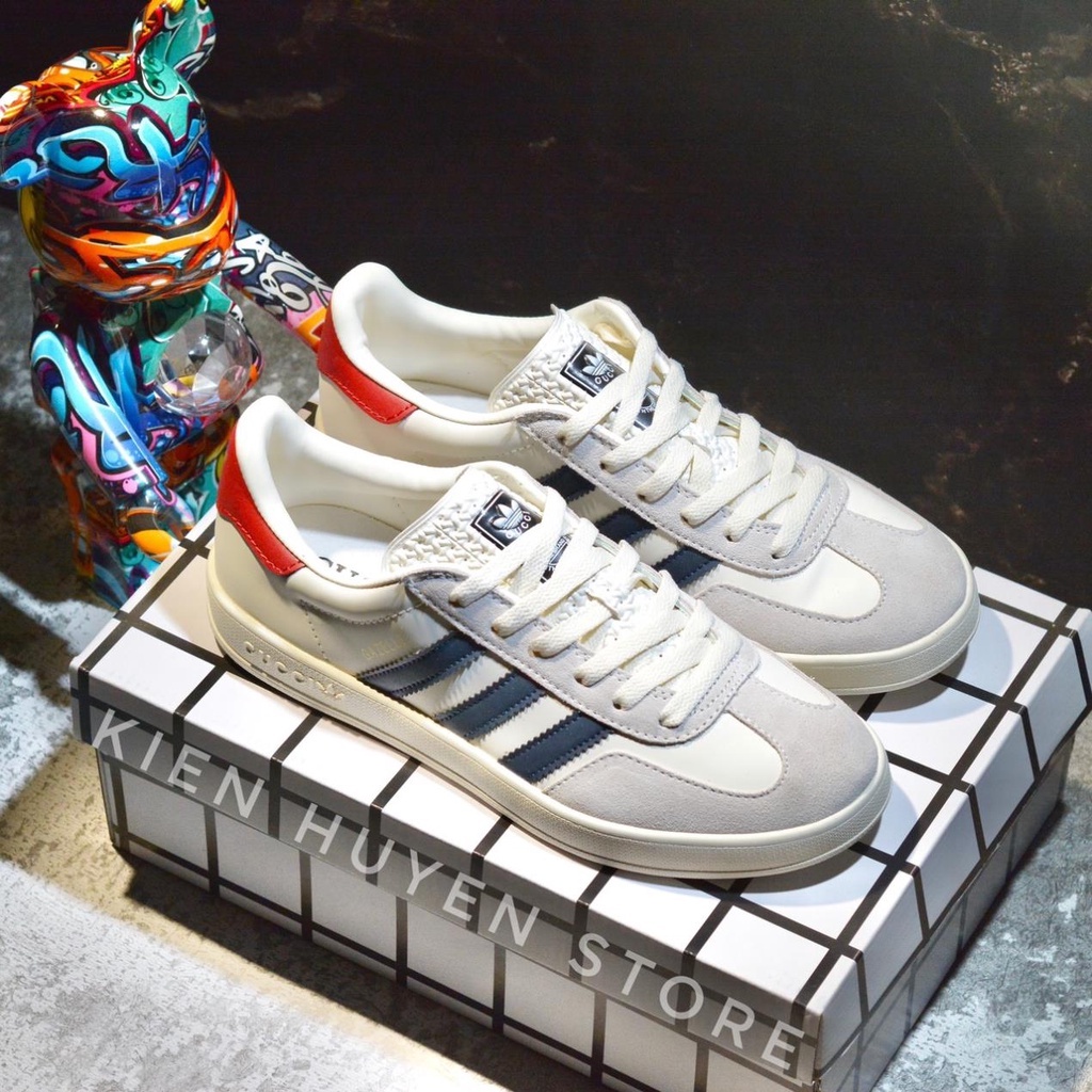Giày thể thao Sneakers Gucci x Adidas Originals Gazelle HQ8853, Giày thể thao adidas gucci GAZELLE WHITE DA THẬT