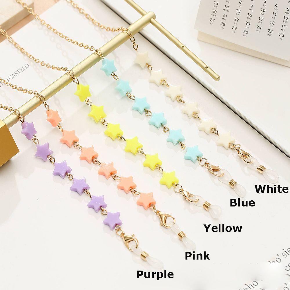 ESPO Dây Xích Kim Loại Trang Trí Kính Mát Hình Ngôi Sao Năm Cánh