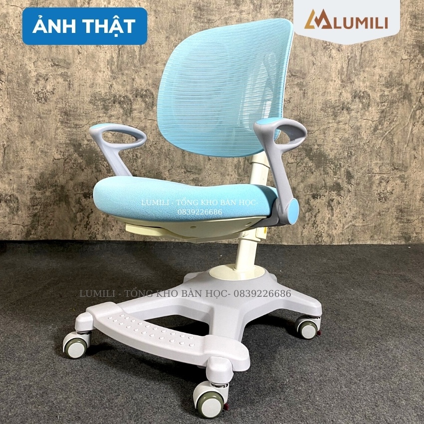 Ghế chống gù cao cấp thiết kế công thái học tiêu chuẩn DS1 điều chỉnh 3 chiều có chốt vặn điều chỉnh
