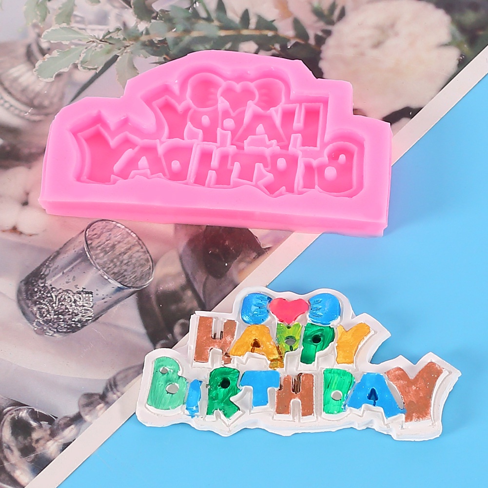 Khuôn silicon Chữ Happybirthday các loại