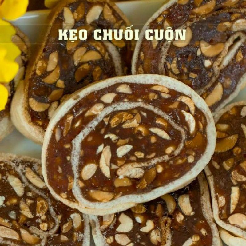 KEO CHUỐI CUỘN BÁNH TRÁNG GỪNG BẾN TRE 500gr