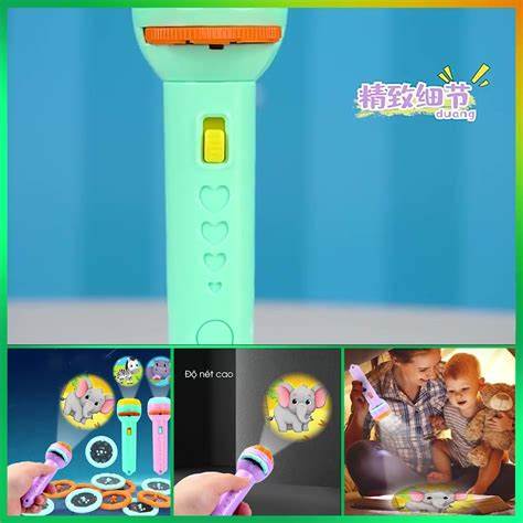 Đồ chơi đèn pin chiếu hình 48 hình - kèm pin - phiên bản to - đẹp