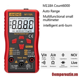 Aneng dc đồng hồ đo điện vạn năng kỹ thuật số mini oemin m118a