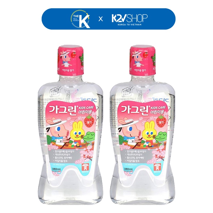 Nước Súc Miệng Trẻ Em Garglin Kids Hương Táo / Bubble-Gum/ Dâu 380ml