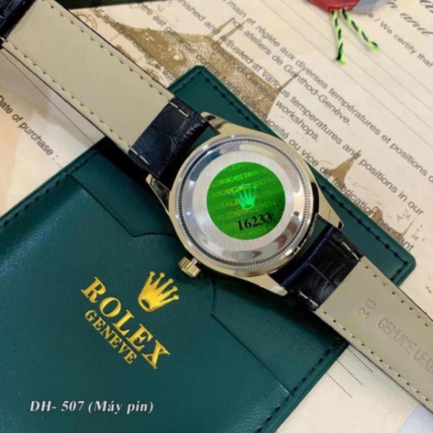 Đồng hồ nam Rolex Dây da mặt tròn classic dây da cao cấp bảo hành 12 tháng DH507 Ngọc trinh shop | BigBuy360 - bigbuy360.vn