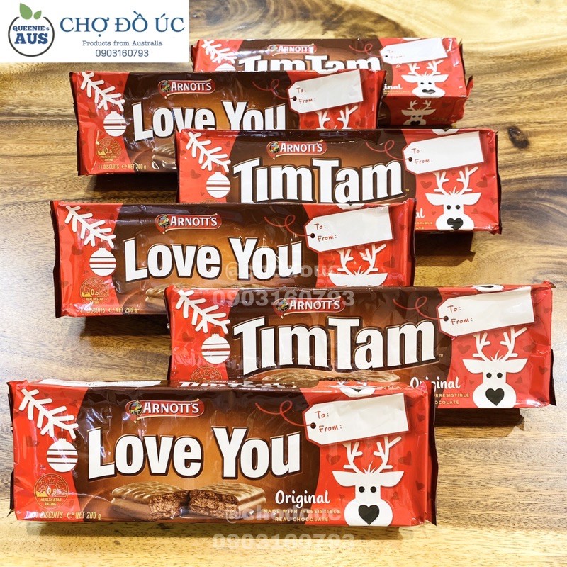 TimTam Valentine - Bánh quy phủ chocolate ❤️ phiên bản đặc biệt Love You Valentine- nhập Úc 🇦🇺