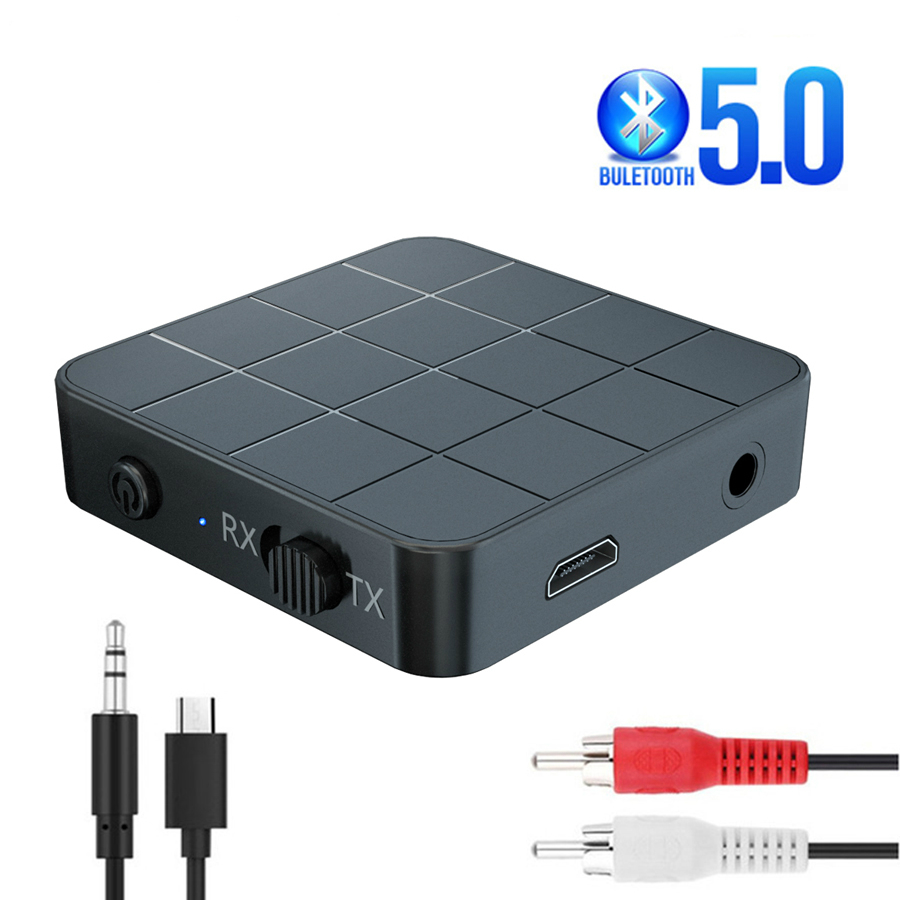 Bộ truyền tín hiệu Bluetooth 5.0 4.2 Audio 2 trong 1 RCA 3.5MM 3.5 AUX Jack USB Dongle dành cho xe hơi TV PC