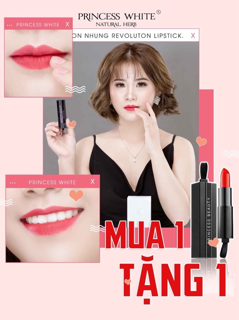 SON NHUNG COLLAGEN CAO CẤP REVOLUTION LIPSTICK PRINCESSWHITE