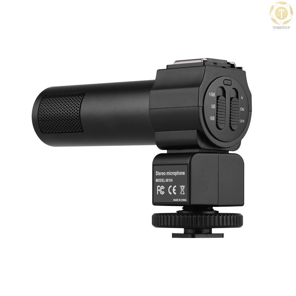 Micro Thu Âm M104 Chuyên Nghiệp Cho Máy Ảnh Canon Nikon Sony Và Phụ Kiện