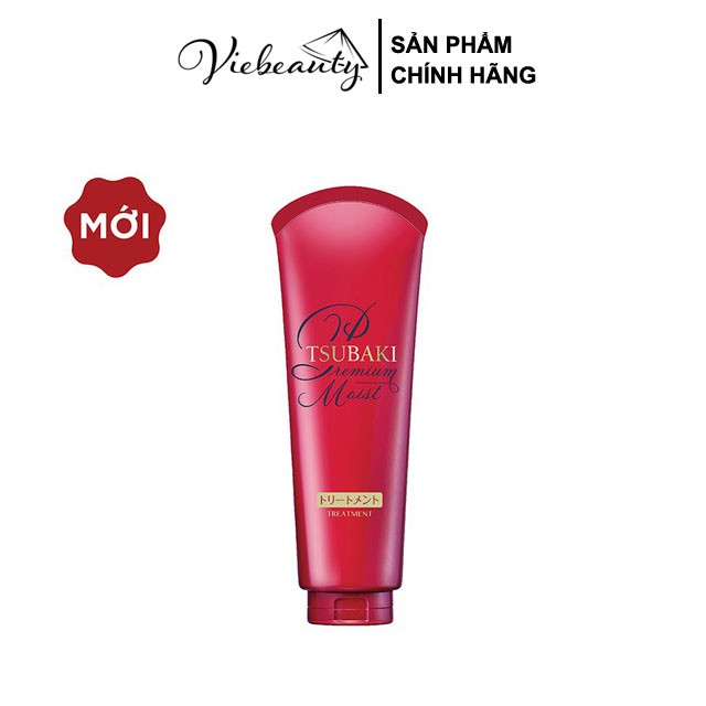 Kem Xả Cấp Ẩm Dưỡng Tóc Bóng Mượt Premium Moist Tsubaki Đỏ 180g - Khongcoson