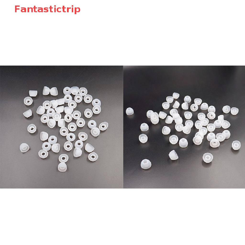 Set 50 Đệm Tai Nghe Nhét Tai Thay Thế Bằng Silicon Mềm Trong Suốt 11MM