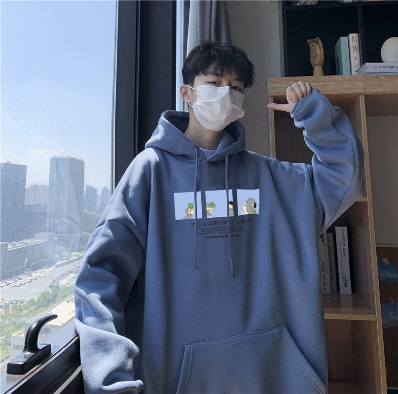 Áo Hoodies Oversize Tay Dài Phong Cách Harajuku # Y23