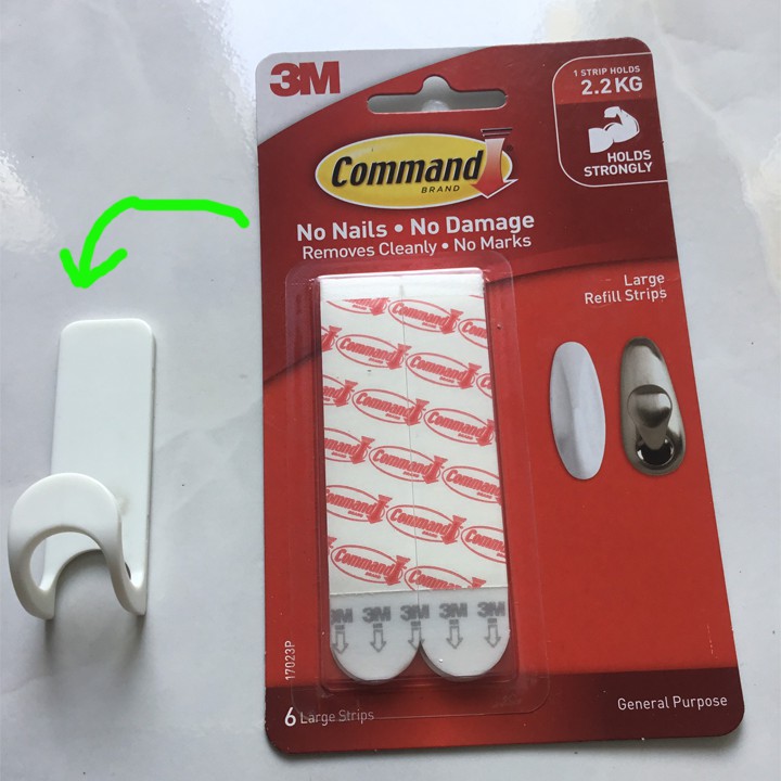 Miếng dán thay thế móc Command - Chịu được lực nặng lên đến 2.2kg
