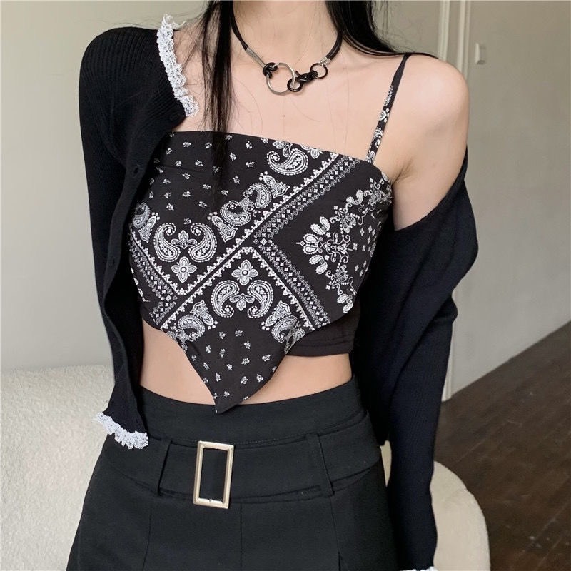 Áo yếm 2 dây họa tiết thổ cẩm | BigBuy360 - bigbuy360.vn