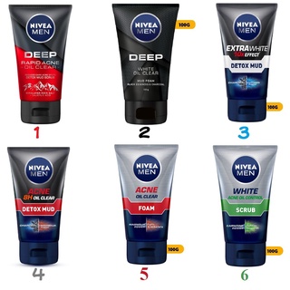 Sữa rửa mặt nivea men 100g