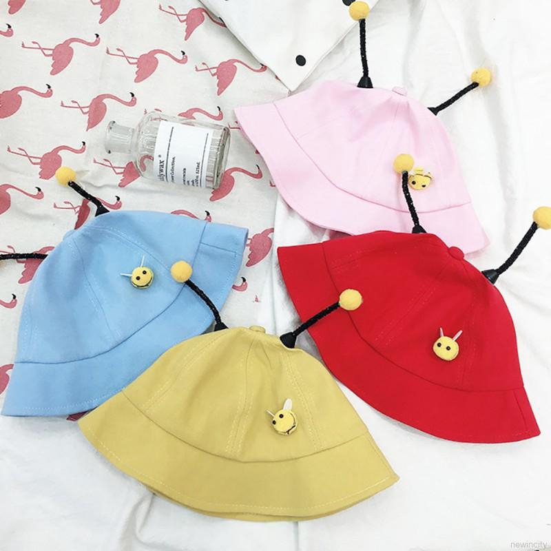 Nón Bucket hoạ tiết hoạt hình phong cách Hàn Quốc cho bé