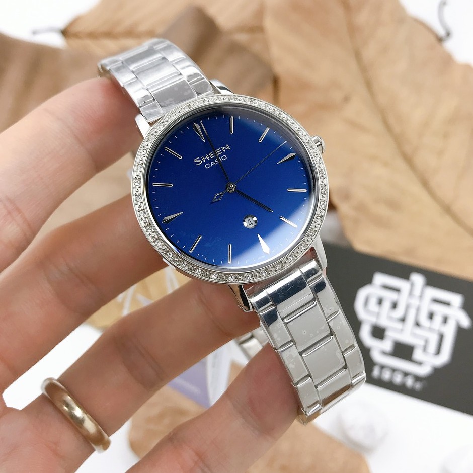 Đồng hồ nữ Casio SHEEN SHE-4535 / SHE-4535YD-2A kính Sapphire, đính đá Swarovski chính hãng