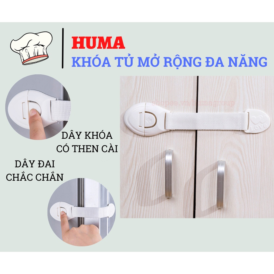 Dây Khoá Tủ Lạnh An Toàn Cho Em Bé Dây Vải Khoá Tủ