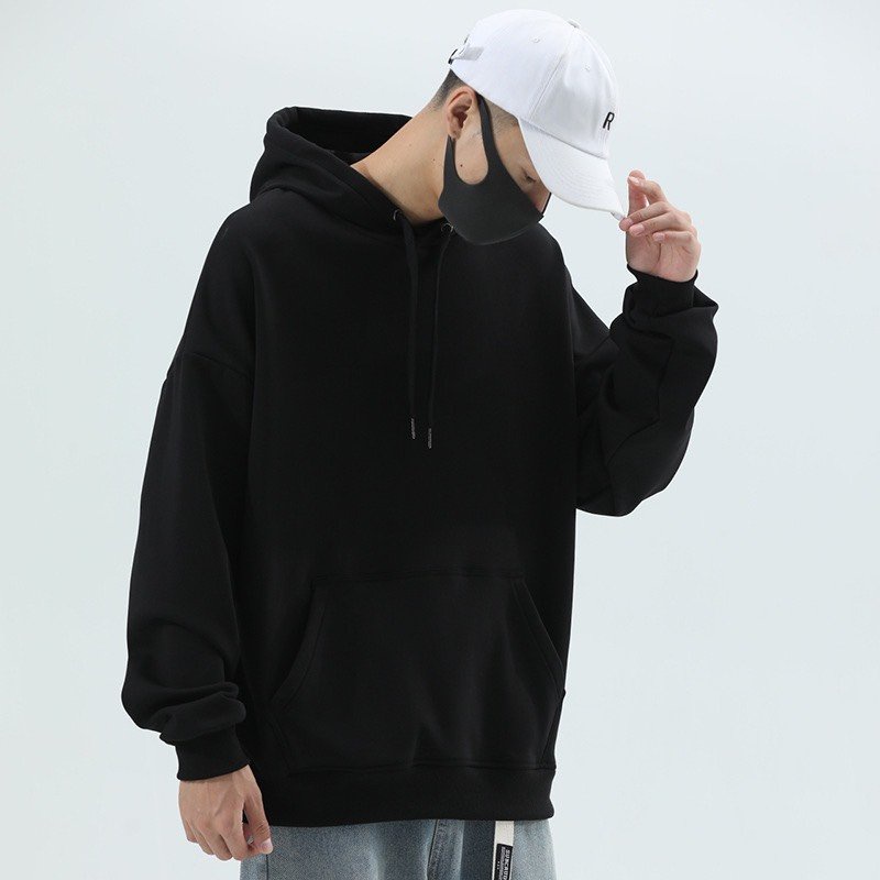 Áo Hoodie nỉ thời trang unisex form rộng Basic vải nỉ bông dày thấm hút mồ hôi cho nam nữ