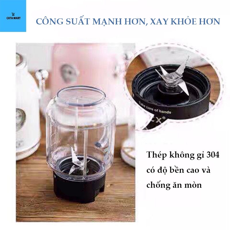 [CÓ BẢO HÀNH]  MÁY XAY SINH TỐ PHONG CÁCH CỔ ĐIỂN, SANG TRỌNG EMPOLE dung tích 600ml xay hoa quả, trái cây -LB156211