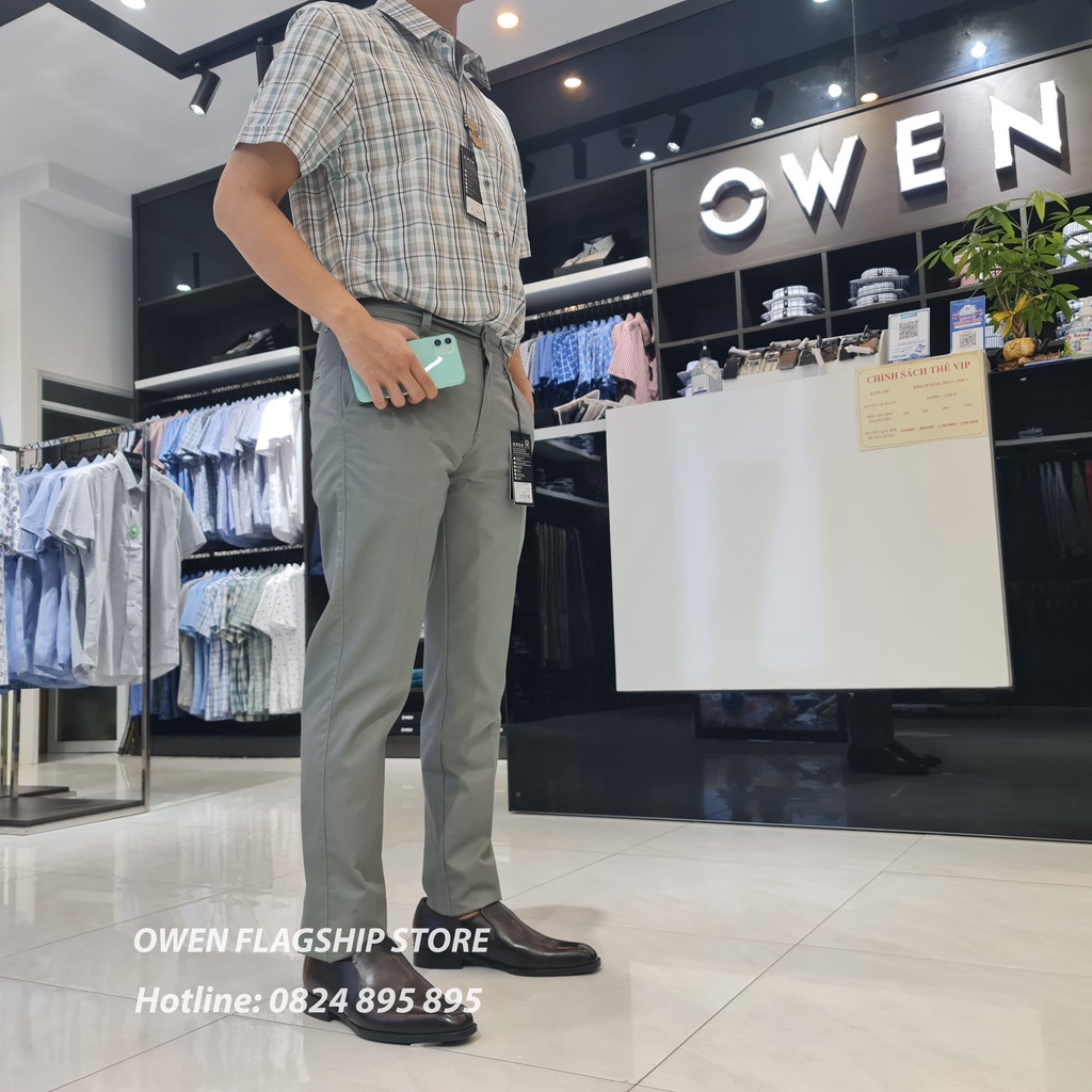 OWEN -  Quần kaki nam công sở dáng SLIMFIT  mã QKSL23629 - OWEN Flagship Store