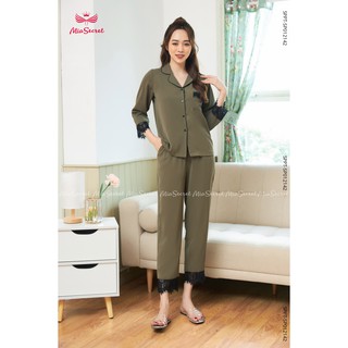 Pajama Rêu Phối Ren