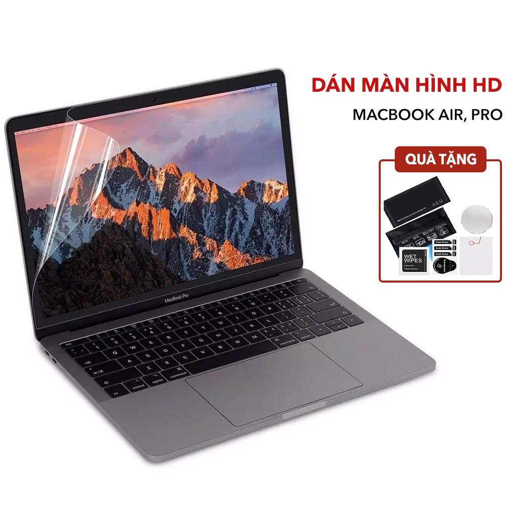 [Uplate 14/16&quot; M1] Miếng Dán Màn Hình Macbook đủ dòng - Dán Macbook Air, Pro, Retina -  [TẶNG GIẤY LAU MÀN]