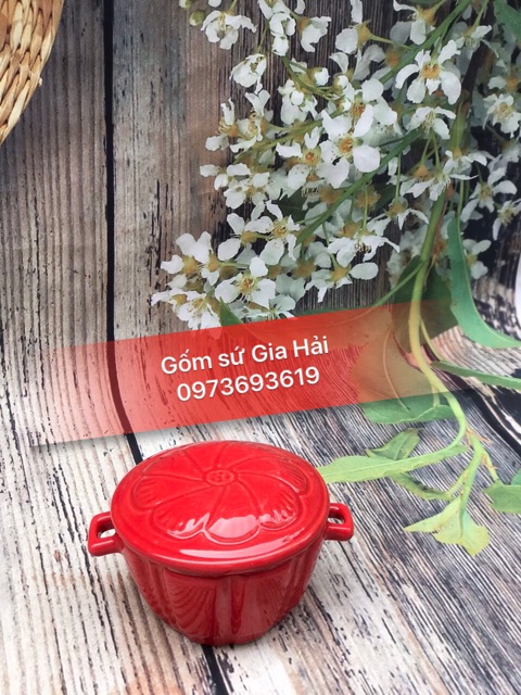 Cốc có tai cực xinh ủ sữa chua, caramen Bát Tràng