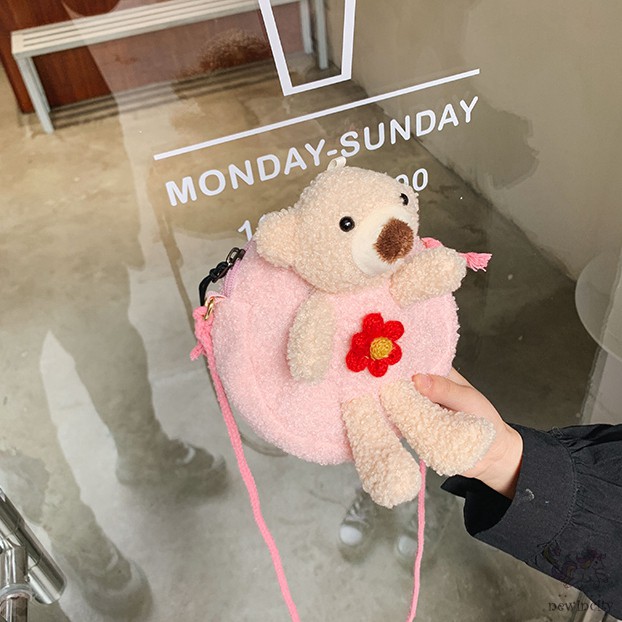 Túi đeo vai thiết kế gấu hoạt hình đáng yêu thời trang Hàn Quốc cho bé