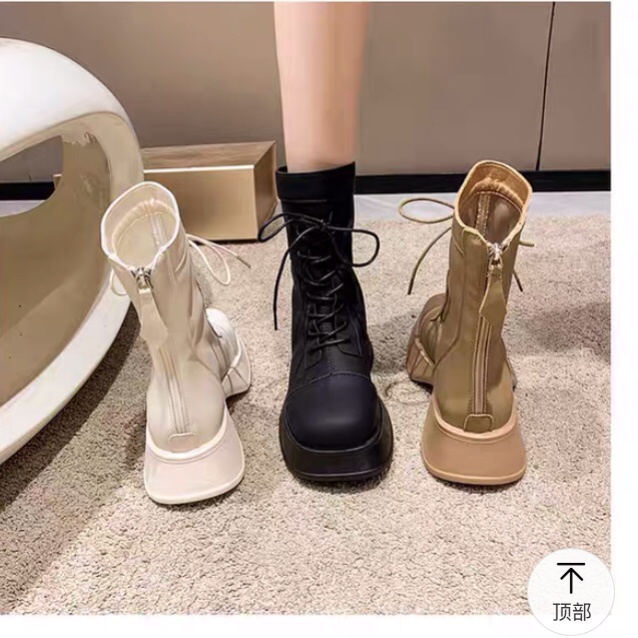 XẢ HÀNG- Y03 - BEST SHOP - Bốt nữ, BỐT CHIẾN BINH DÂY BUỘC ĐẾ MÓC CÂU, bốt chiến binh mẫu mới sẵn hàng 3 màu Full hộp
