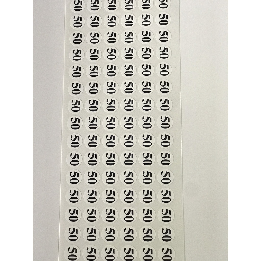 150 Số quần áo giầy dép từ 1- 50 size 1cm