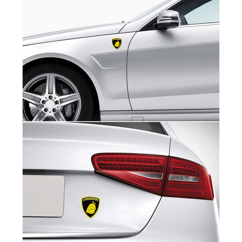Miếng dán trang trí xe hơi Lamborghini Urus Aventador Reventon bằng hợp kim cao cấp 2 kiểu tùy chọn