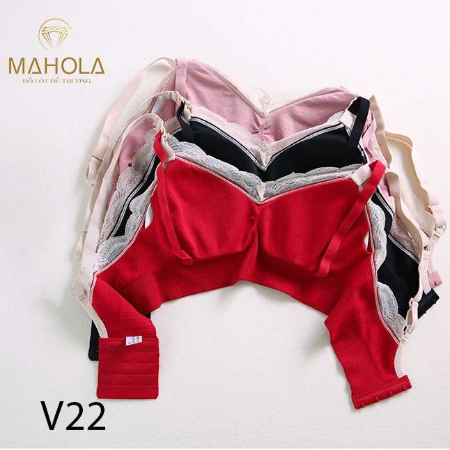 Áo lót dành cho bà bầu cho con bú nắp cài có ảnh thật_Mahola_ V22