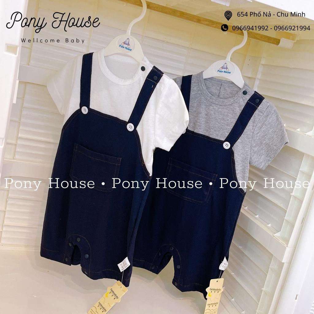 Body Giả Yếm Bò Đùi Cộc Tay - Bộ Liền Thân Chất Cotton Siêu Mềm Mát Cho Bé Trai Size từ 0-3M đến 9-12M