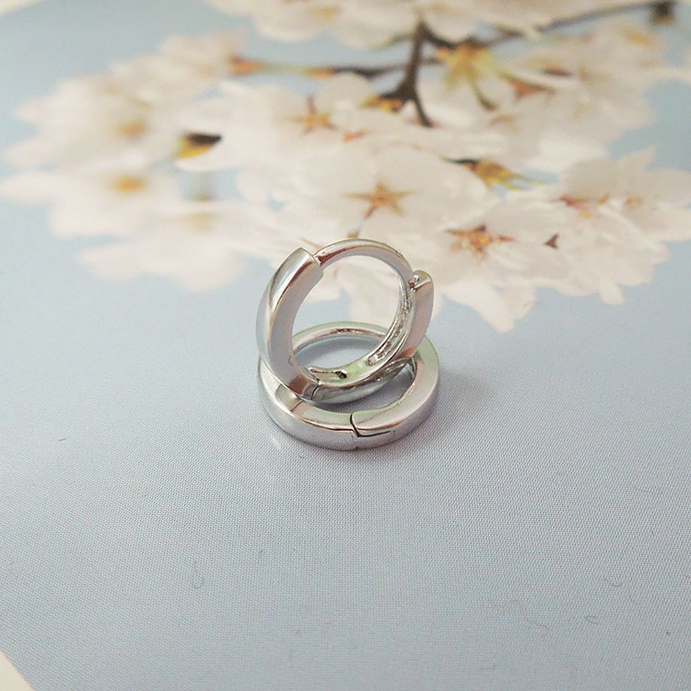 Khuyên tai tròn mini nhiều màu sắc thiết kế đơn giản thời trang cho nữ