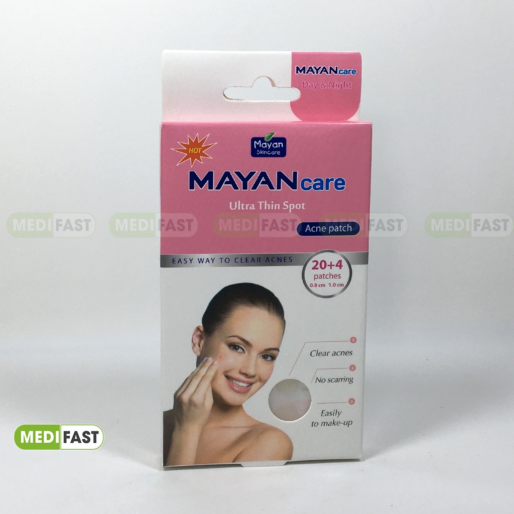 Miếng dán làm giảm mụn Mayan Care - Nhập khẩu từ Hàn Quốc, mụn bọc, mụn mủ